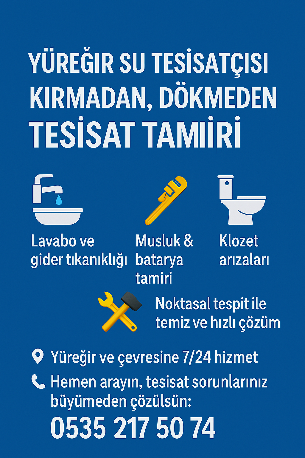 yüreğir su tesisatçısı